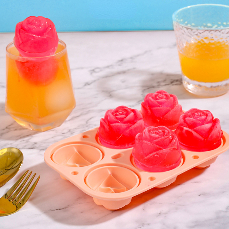 Reusable Silicone Rose Ice Cube Mold For Perfectly Chilled - Temu