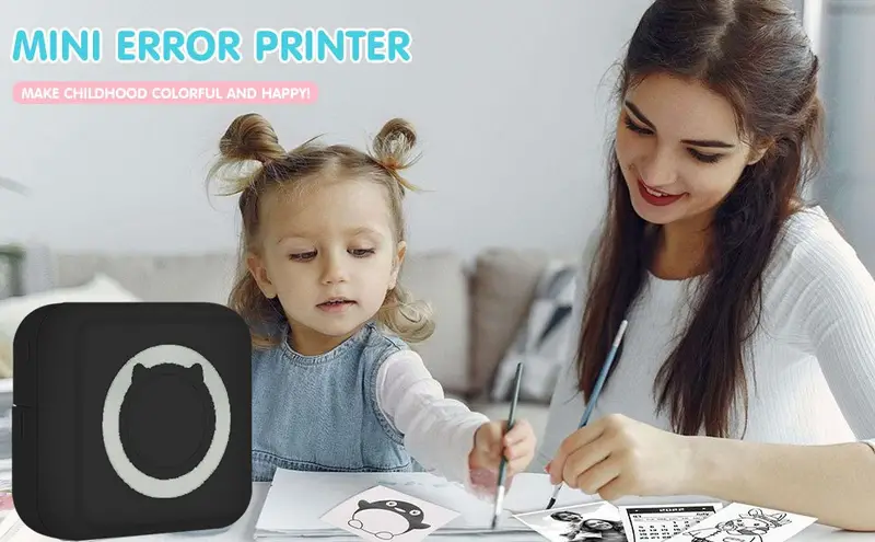 printing paper mini printer portable pocket printer inkless photo printer for wireless printer for smartphone details 0