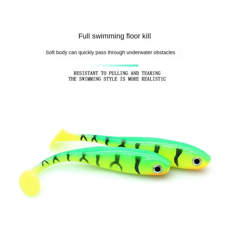11 Colors 7cm/2.1g New Style Silicone Fake Bait T-Tail Monnow