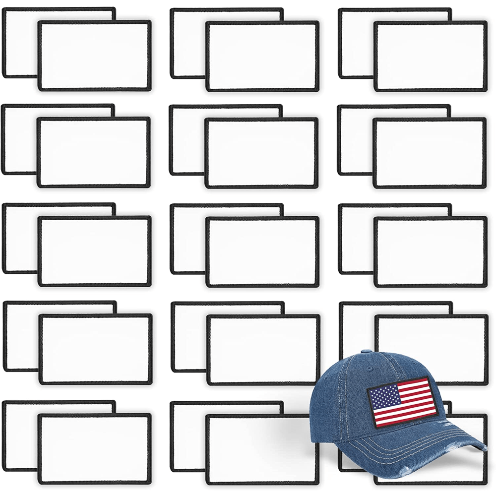 30 PCs Sublimation Patches - Iron On Blank Patches for DIY Crafts Hats Caps  Backpack Uniforms (Round / 30PCs)