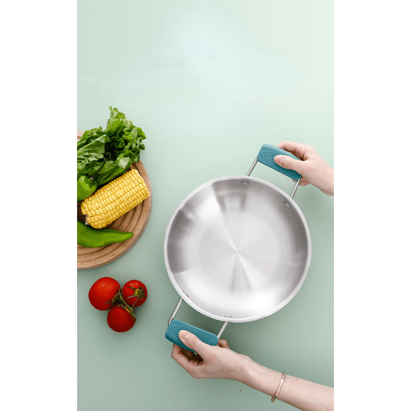 1pc Triangular Hot Pot Couvercle Holder, Smile Face Handle Mitt