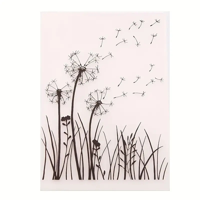 

1pc Dandelion Pattern Embossing Folder - High-quality Plastic Template For Diy Crafts, Card Making & Scrapbooking - Easy-to-use, With Beautiful For Photo Albums & Paper Cards