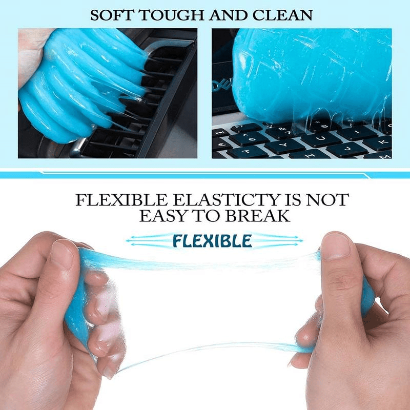 Nettoyeur de clavier universel réutilisable, gel anti-poussière