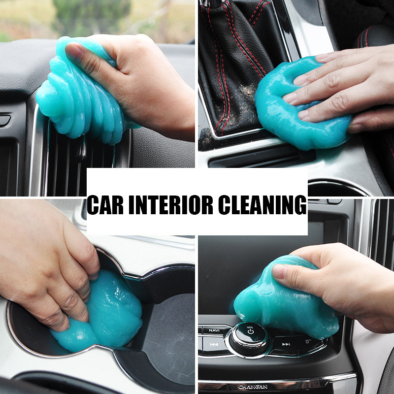 Wazood Super Clean Magic Cleaning Slime Gel Dust Remover Flexible Reusable  Soft Glue for Car for Computers Laptops Mobiles (Super Clean) 100 Gram + 30  Gram green Vehicle Interior Cleaner Price in
