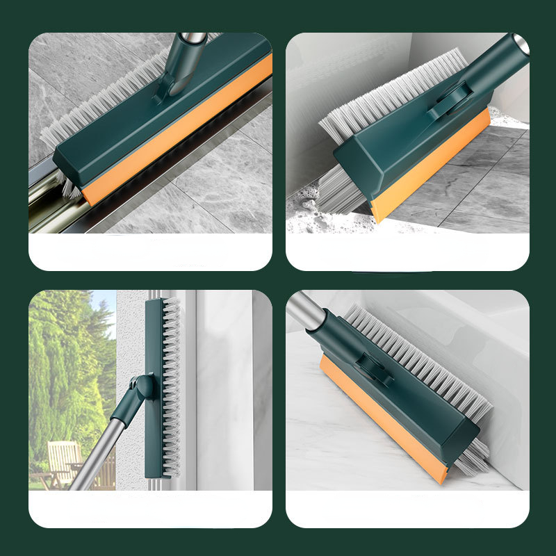 Three In One Double sided Floor Brush Bathroom Long Handle - Temu