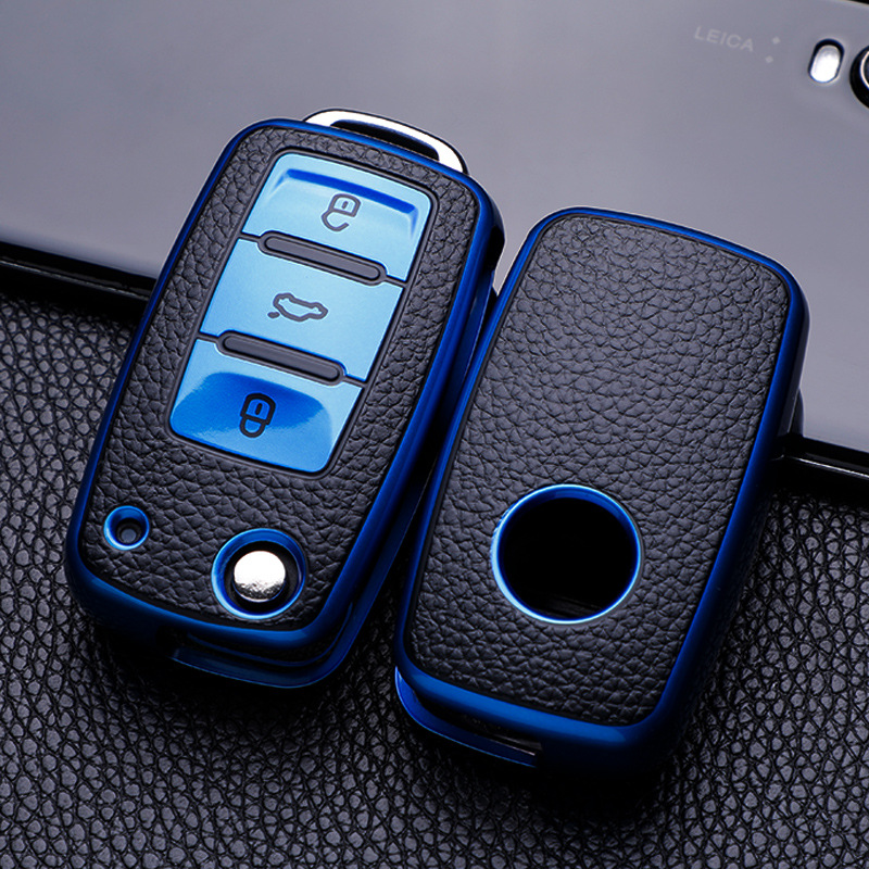 Volkswagen Schlüssel Hülle Blau