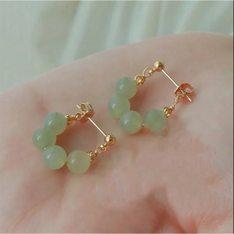 

Gentle Temperament Ear Clip Without Ear Hole Female Mosquito Coil Style Earrings Chinese Style Ear Decoration Ear Studs