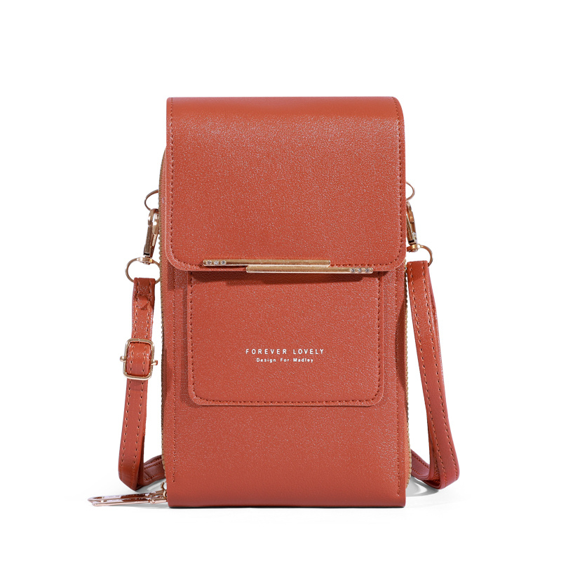 Solid Color Touch Screen Bag Minimalist Zipper Crossbody Temu