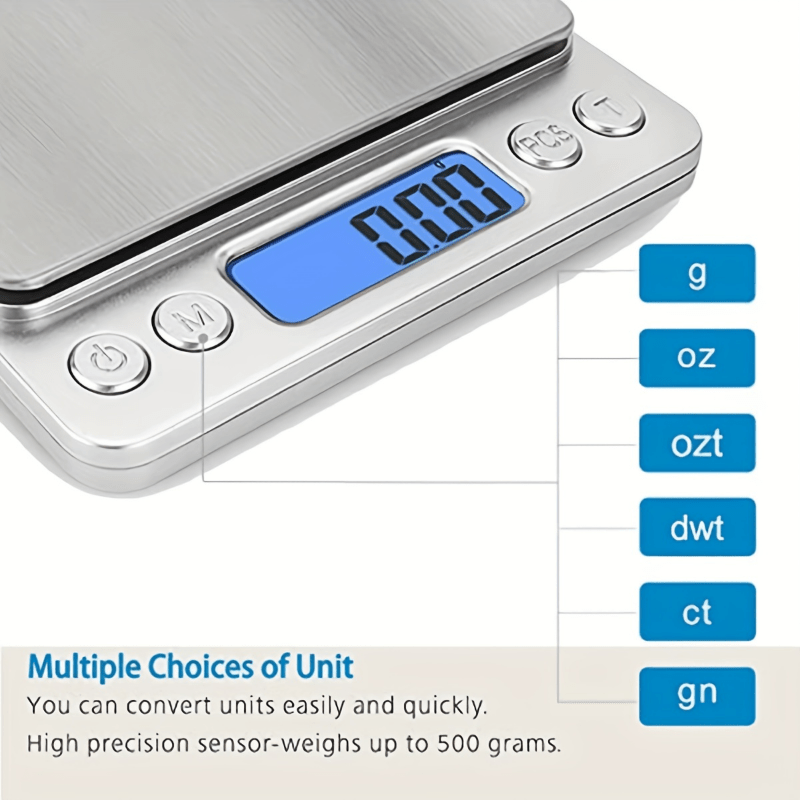 Digital Kitchen Scale, 500g/ 0.01g Small Jewelry Scale, Food Scales Digital  Weight Gram And Oz, Digital Gram Scale With Lcd/tare Function For Jewelry