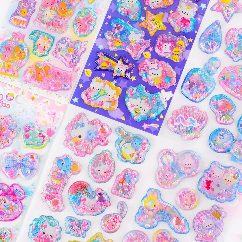 Kawaii Rabbit Little Pearl Fragrant Decorative 3d Stickers - Temu