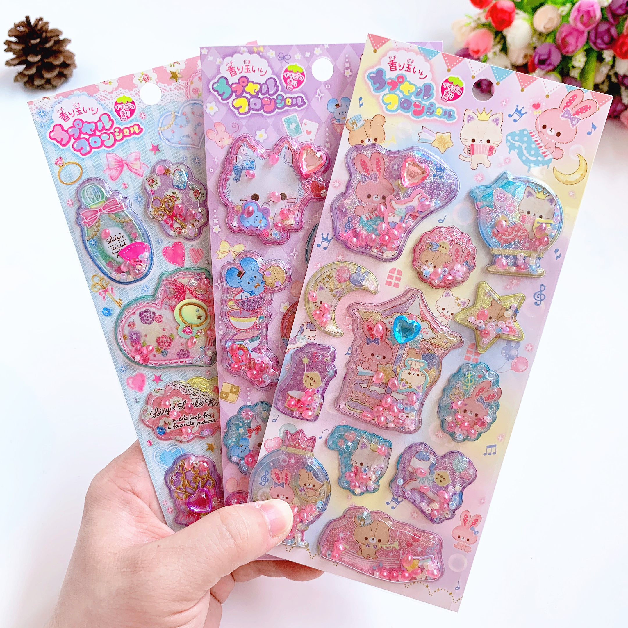 Kawaii 3D Glittery Pearls Capsule Shiny Stickers Kawaii Stickers, Cute  Stickers, Scrapbooking Planner Sticker, Fun Stickers, Gift for Kids 