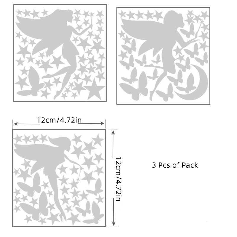 3 Pezzi Adesivi Fatati Fosforescenti Brillano Buio Farfalle - Temu Italy