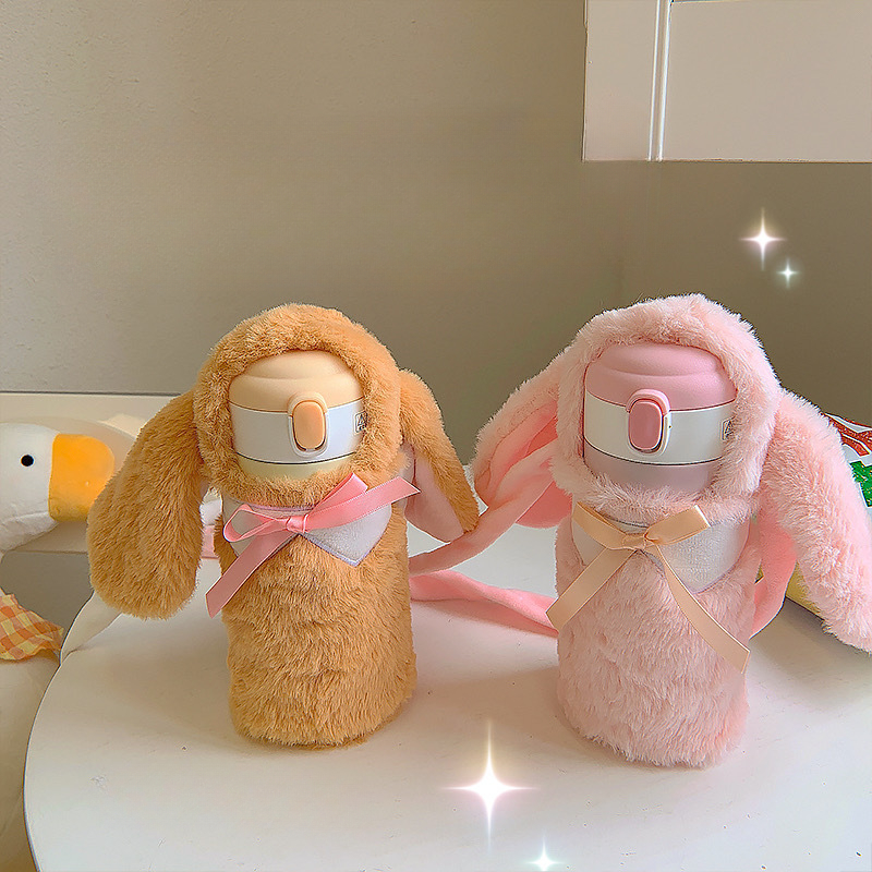 Cartoon Rabbit Plush Cup Cover - Heat Cold Resistant - Art Room Decor