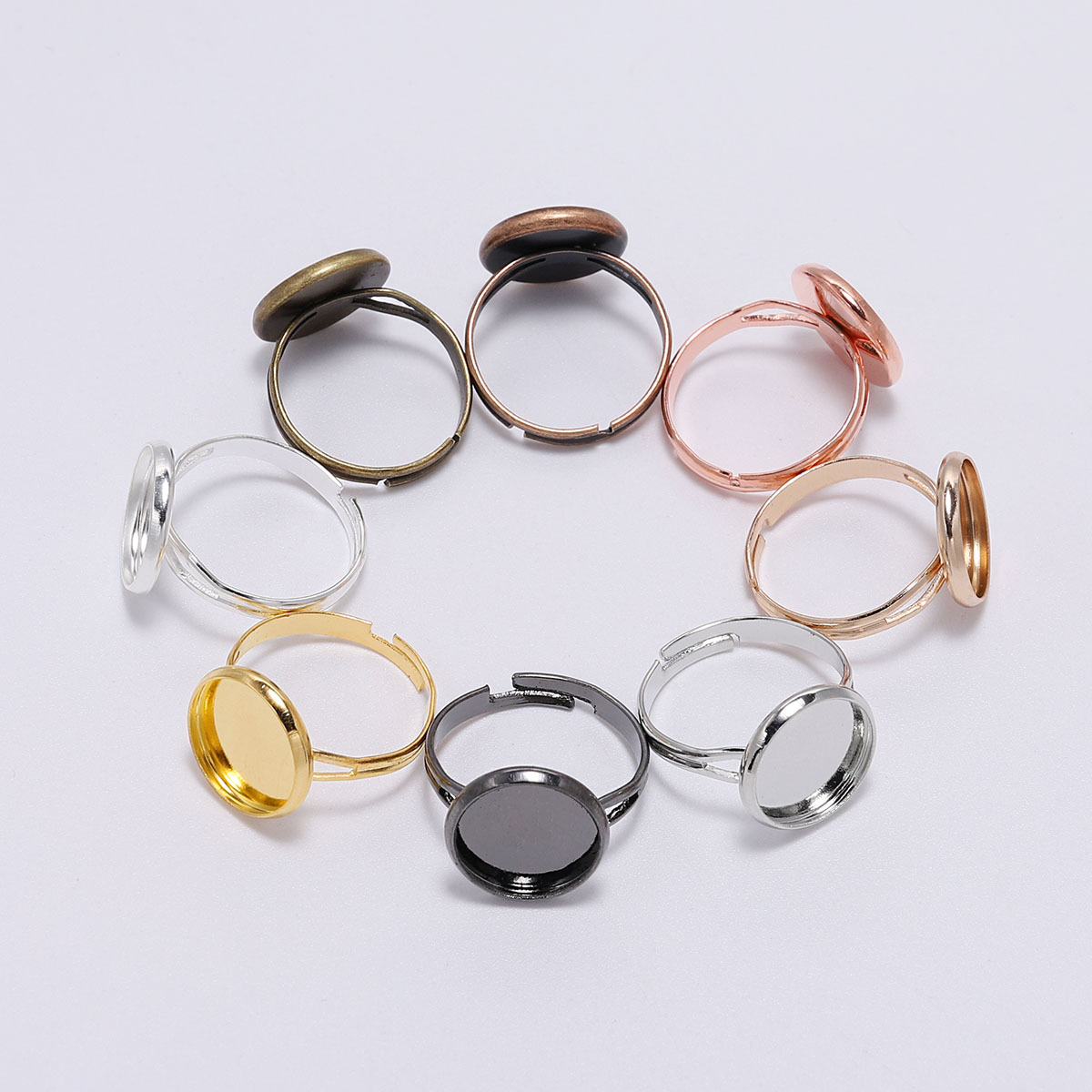 Ring Blanks Jewelry Making  Metal Blank Ring Diy Jewelry - 10pcs