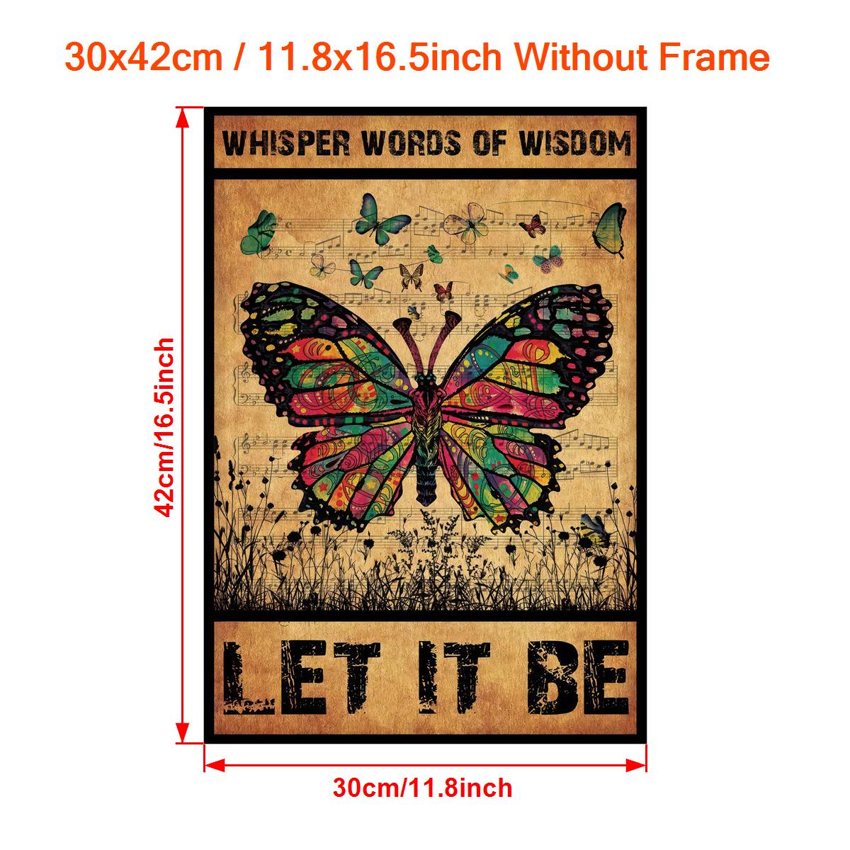 1pc Hippie Vintage Butterfly Whisper Words Of Wisdom Let It - Temu