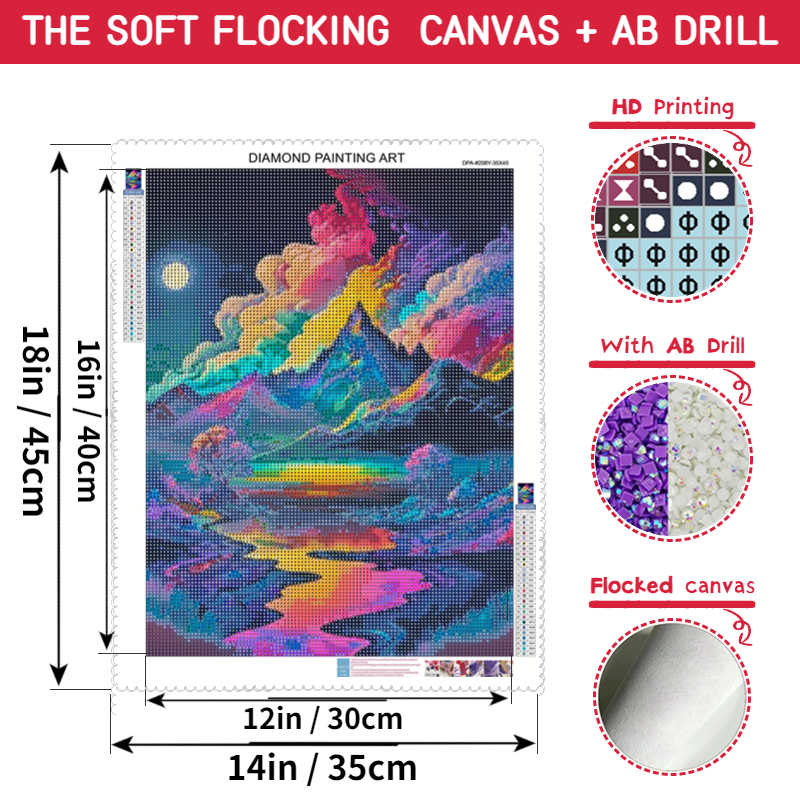 Stitch 40*45CM (Canvas) Full Square Drill Diamond Painting