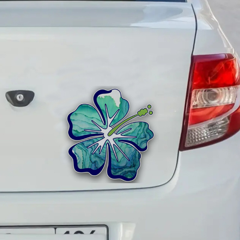 Hibiscus Flower Car Decal 2