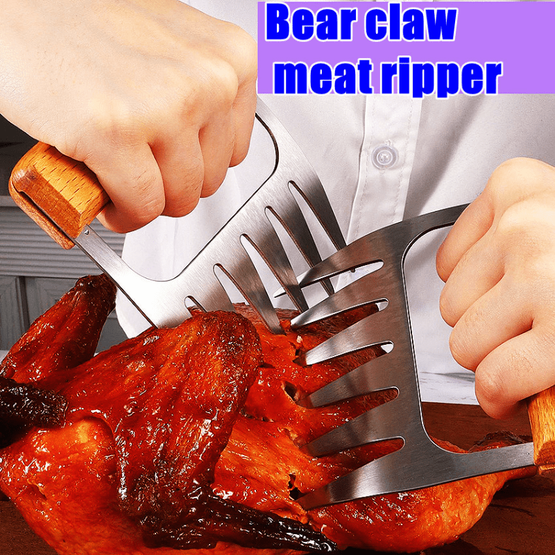 Stainless Steel Bear Claw Separator Cooked Food Divider Turkey Fork Meat  Splitter Bbq Bbq Meat Tearing Tool