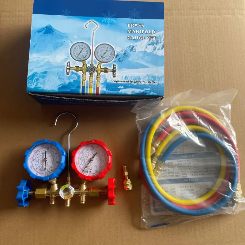 Klimaanlagen-Manometer, Mit Fluor-Manometer R404A R32 R410A R134A Schnee- Kältemittel-Manometer Kälte-Manometer - Temu Switzerland