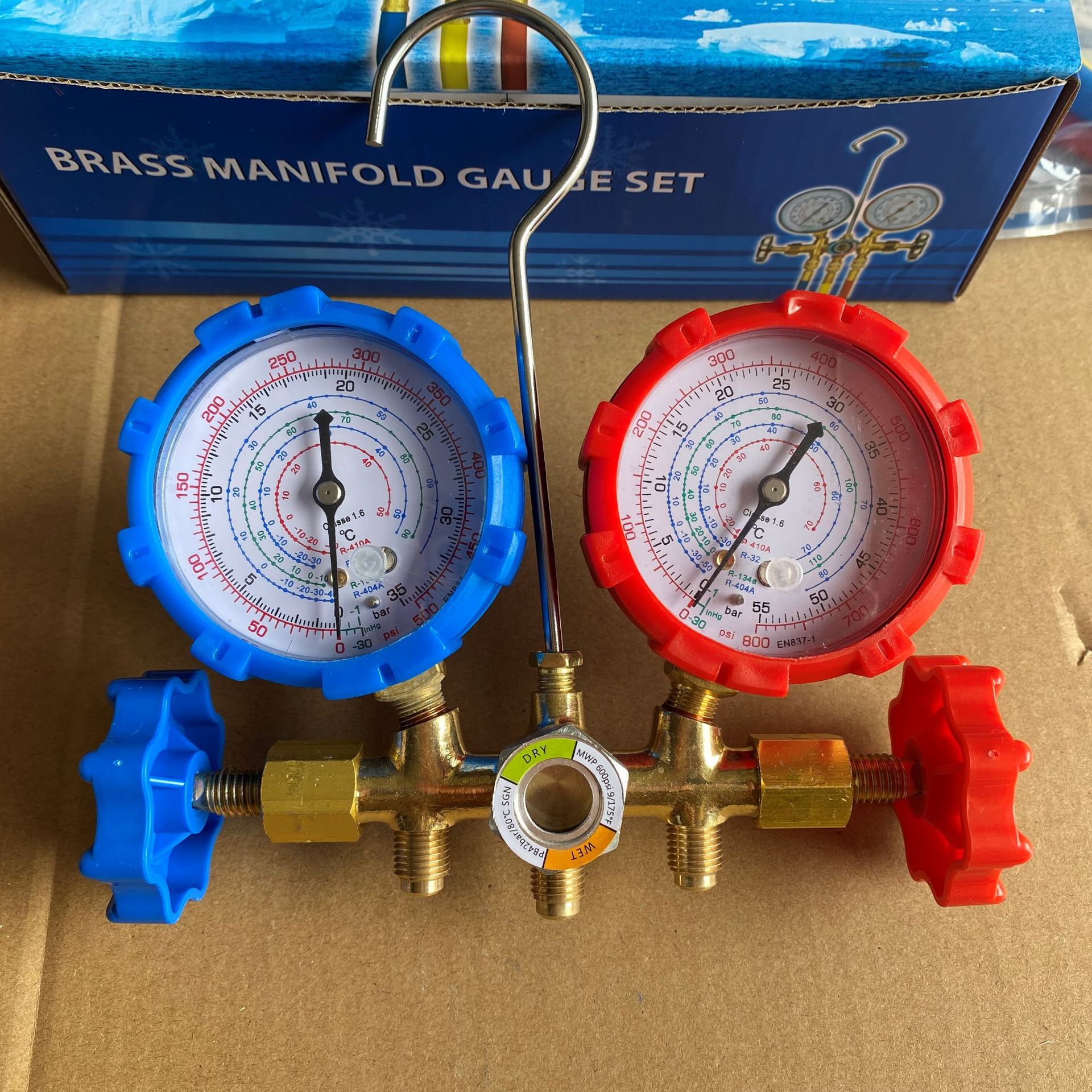 Klimaanlagen-Manometer Plus Fluor-Manometer R32 410 22 134A  Schnee-Kältemittel-Manometer Kälte-Manometer Mit R134a-Anschluss Und R134a  - Temu Germany