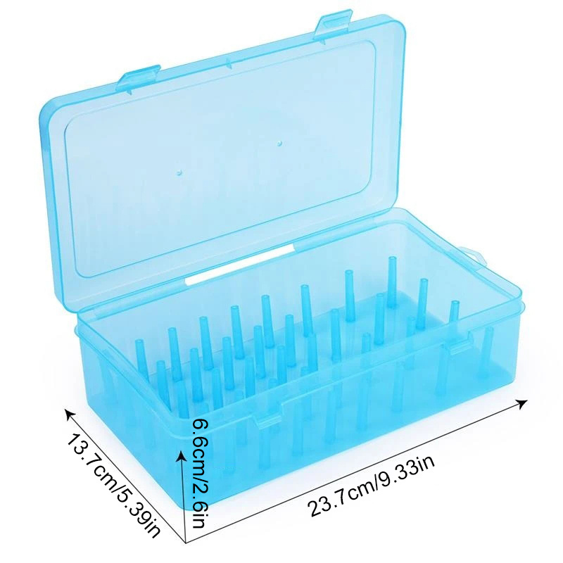 

1pc 42 Axis Sewing Threads Box Bobbins Storage Case Transparent Needle Spool Organizer Household Diy Sewing Accessories