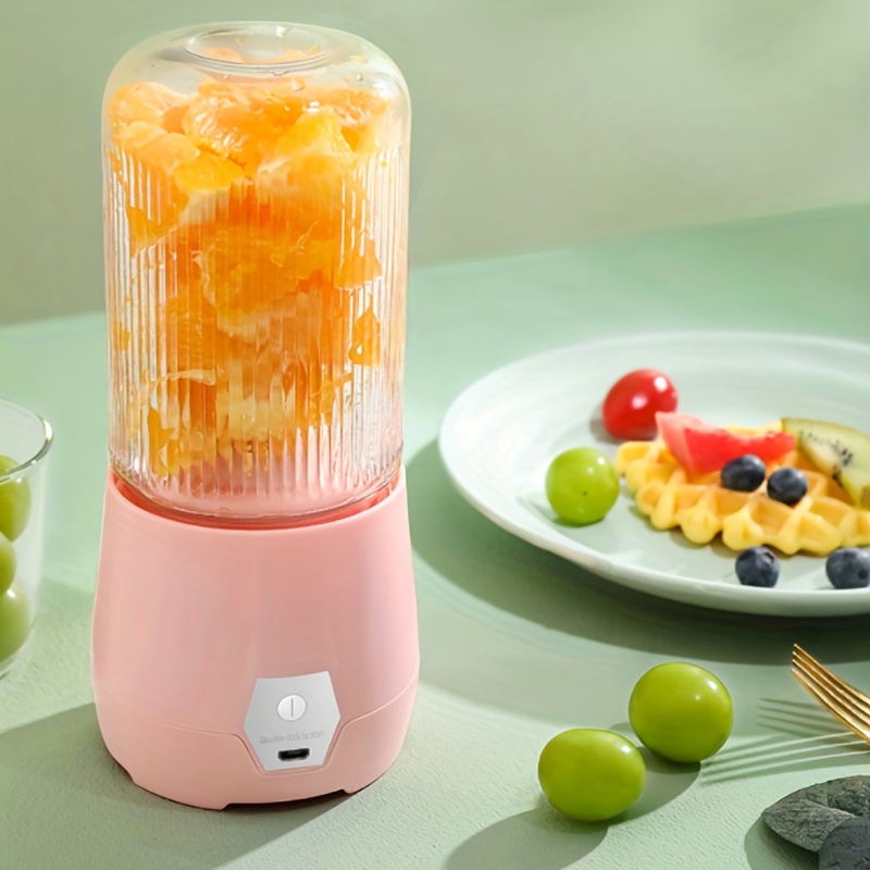 Portable Blender USB Rechargeable Personal Juicer Cup Small Fruit Juice Mixer for Shakes and Smoothies, Size: 9, Green