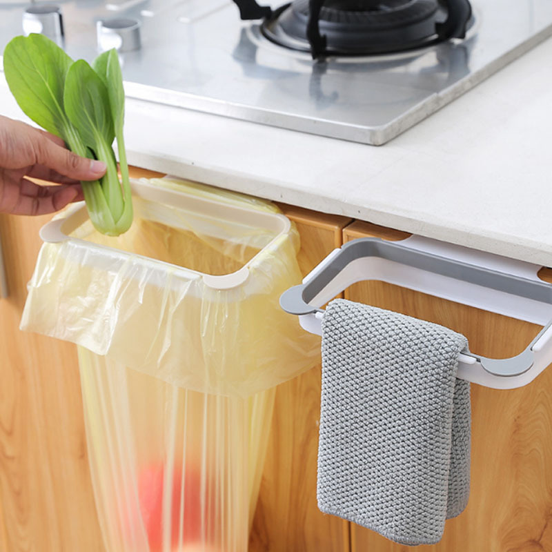 Portable Kitchen Trash Bag Holder Nailless Trash Can - Temu