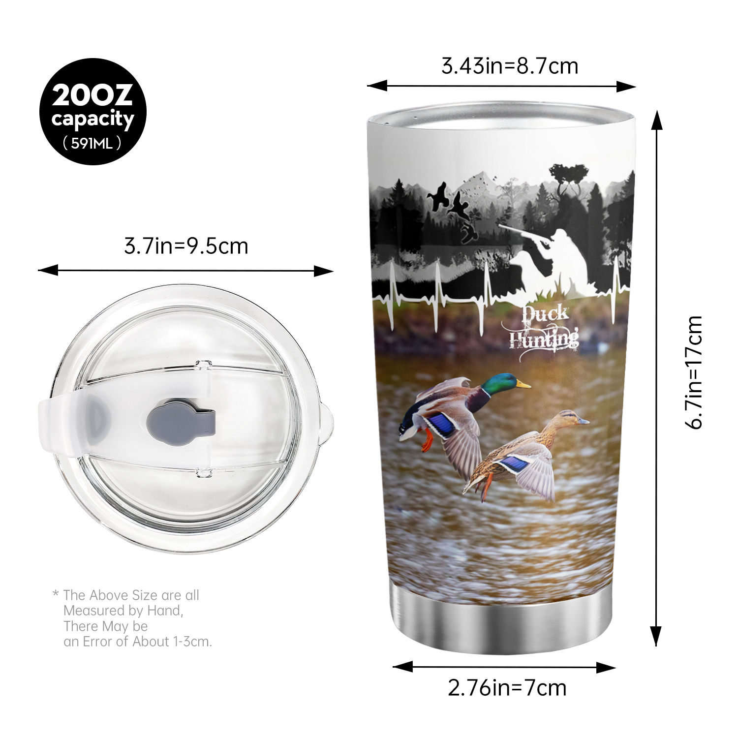 Hunting Tumbler Tumbler for Men Deer Hunter Duck Hunting 