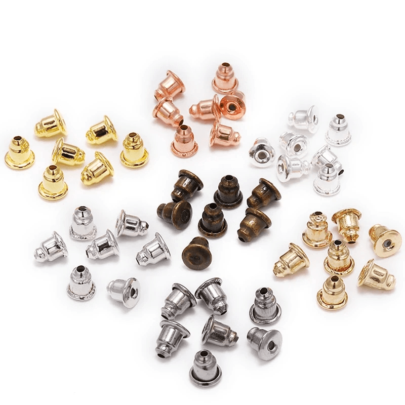 10 Replacement Earring Back Backings For Post Stud Ear Rings Small - Big  Earnuts