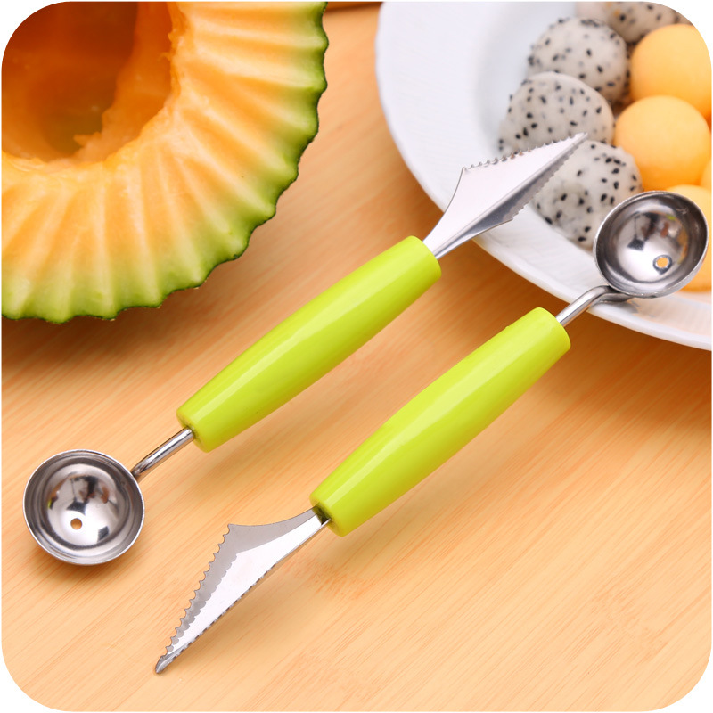 Stainless Steel Kitchen Gadgets Fruit Melon Baller with Plastic