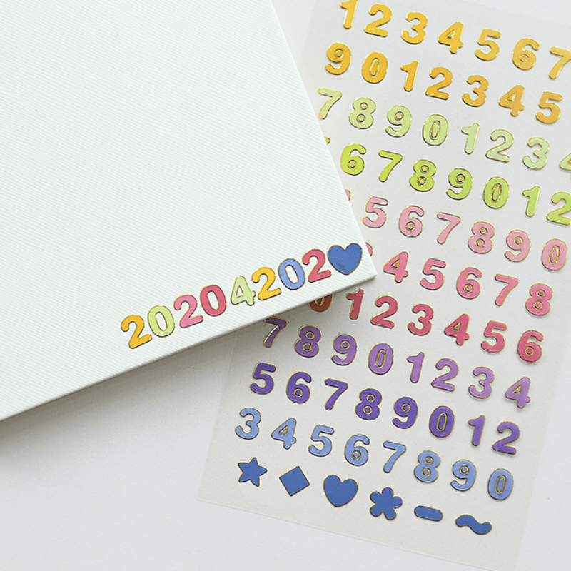 Gradient Dot Number Letter Stickers Perfect For Diy Arts - Temu