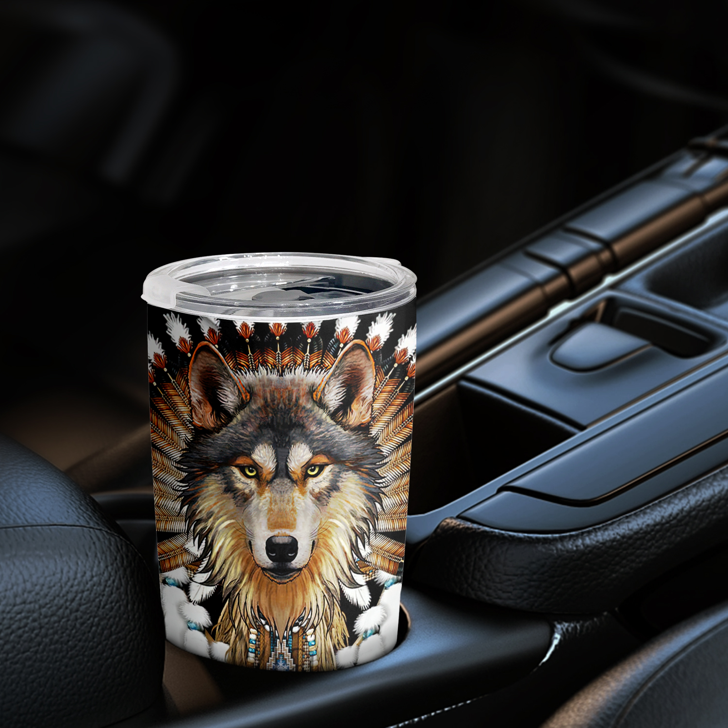 Wolf Tumbler, Wolf Gifts for Men and Women, Wolf Water Bottle/Coffee  Cup/Travel Mug, Wolf Lovers Gift, Wolves Gifts, Cool Wolf Stuff/Decor/Merch  - Double Wall Insulated Tumbler, 20 Oz Coffee Cup Wolf 