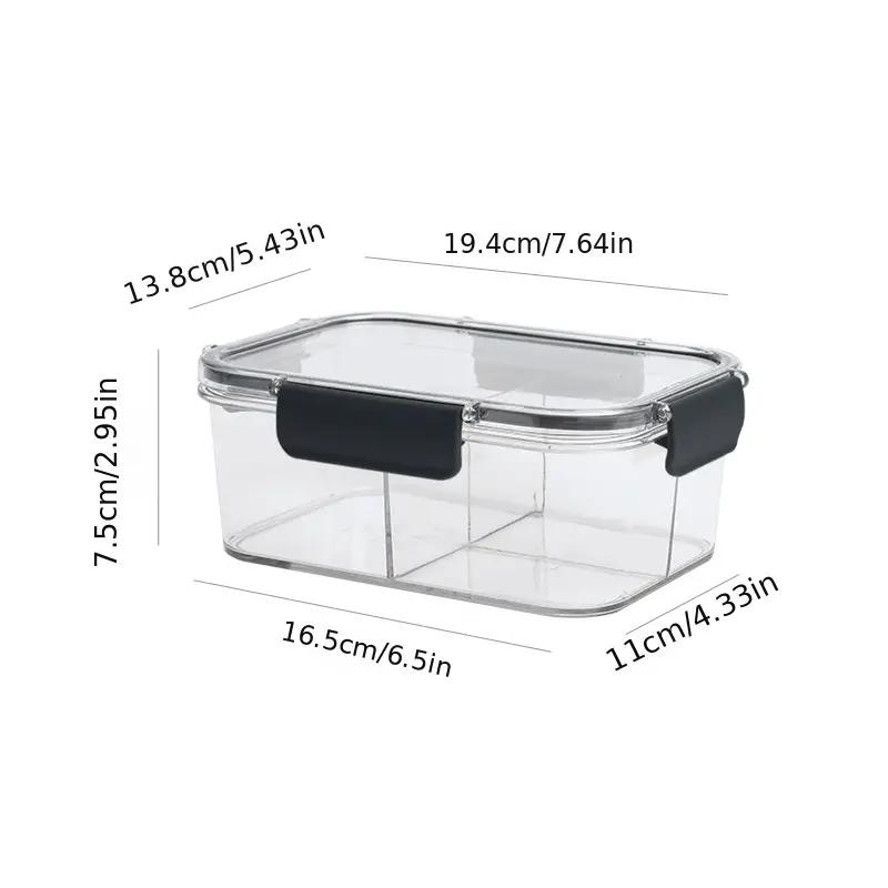 1pc Food Storage Container With Lid, Plastic Leak-proof Container