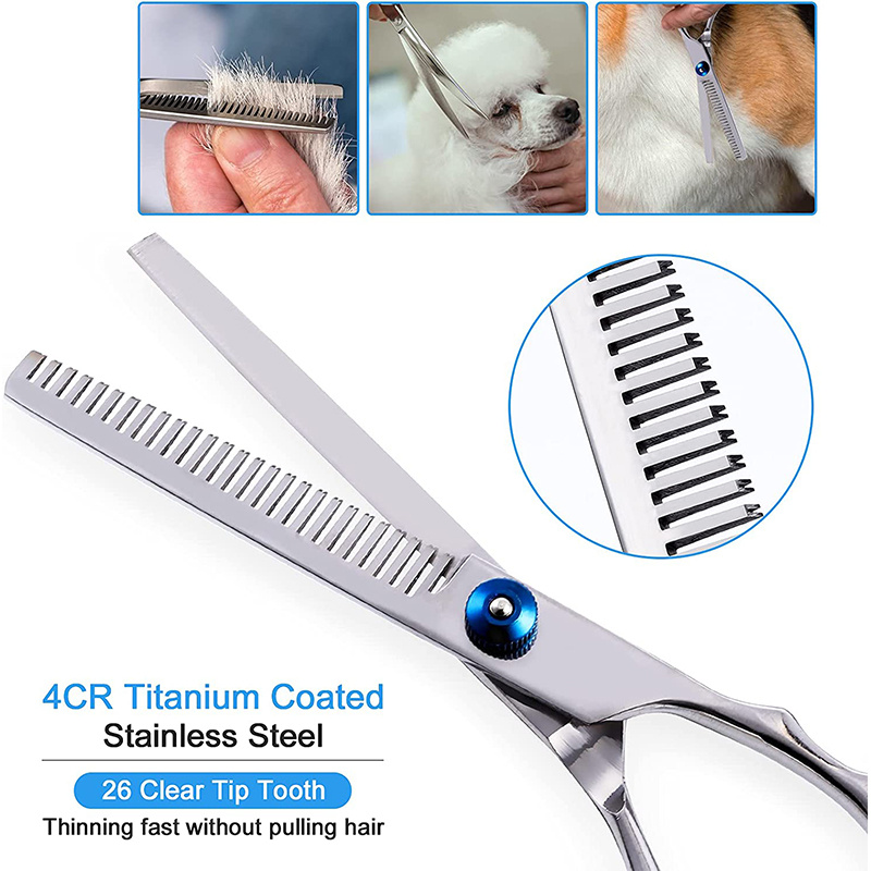 Pet Grooming Set Pet Dog Hair Shear Scissors Pet Hair Comb - Temu