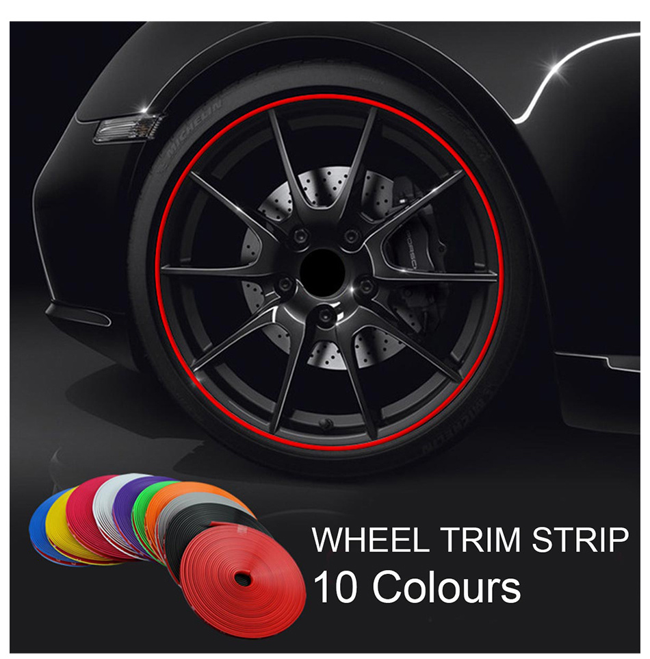 Car Wheel Rim Protection Decorative Strip Car Tire Styling - Temu