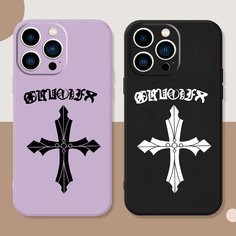 Stylish Cross Pattern Phone Case For Iphone 14/13/12/11/xr/xs/7/plus/pro Max/mini  - Temu