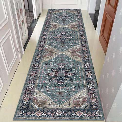 1pc vintage boho persian runner rug soft non slip machine washable perfect for laundry room hallway kitchen living room bedroom and sunroom 2x10