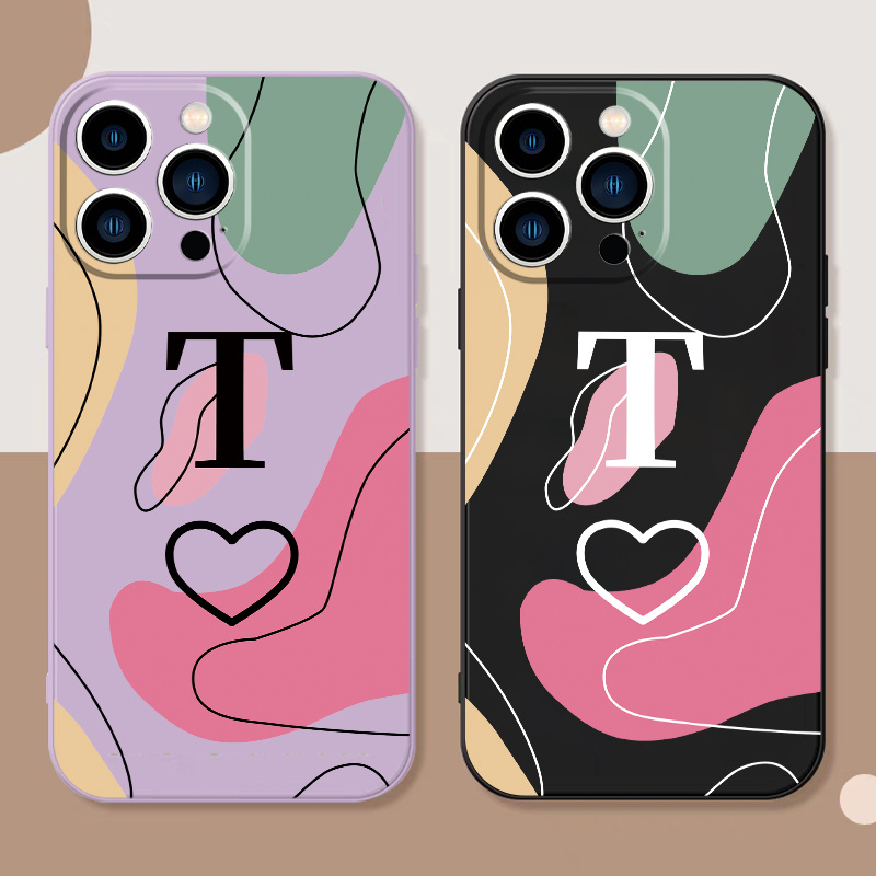 T Mobile Cases Iphone 11 Pro Max Letter T Heart Pattern Phone