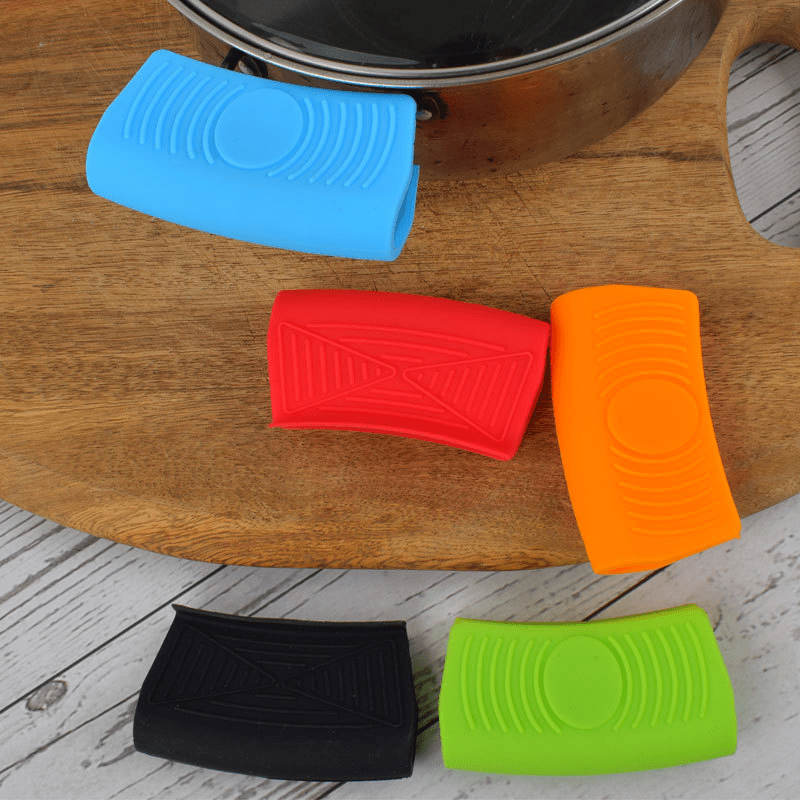 2pcs/set Silicone Assist Handle Holder Hot Skillet Handle Covers