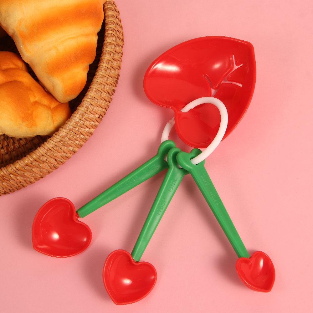 Heart-shaped Measuring Spoon Set - Includes Egg White Separator