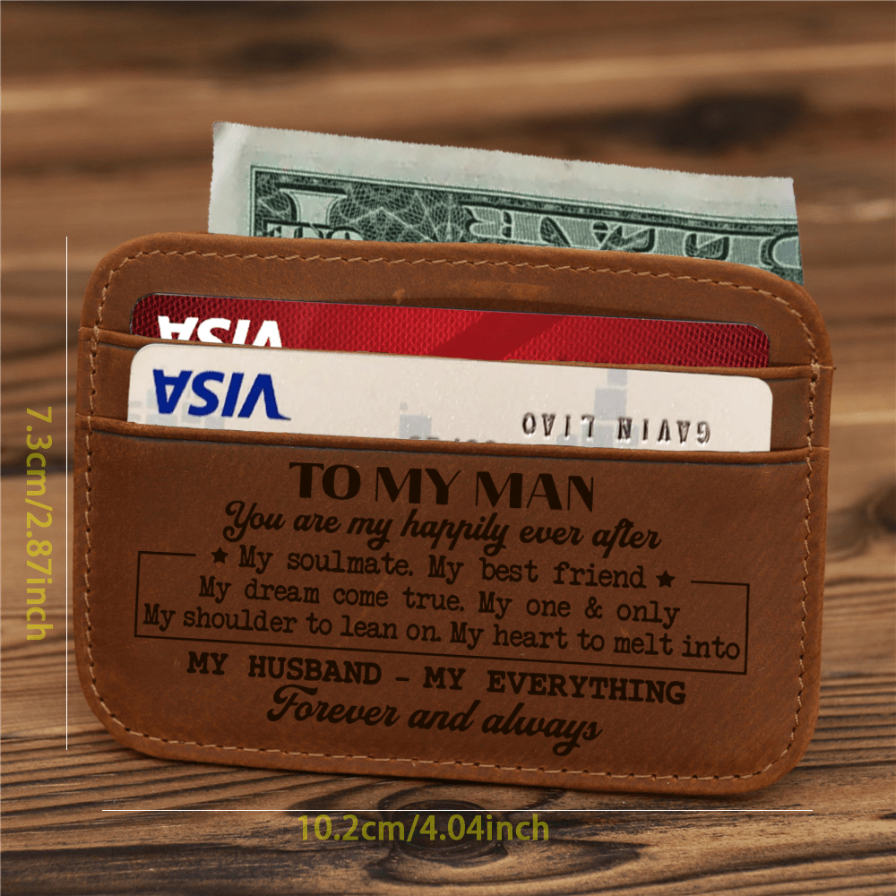 Slim Minimalist Front Pocket Wallets, Rfid Blocking Card Holder, Genuine  Leather Wallet For Men Women - Temu