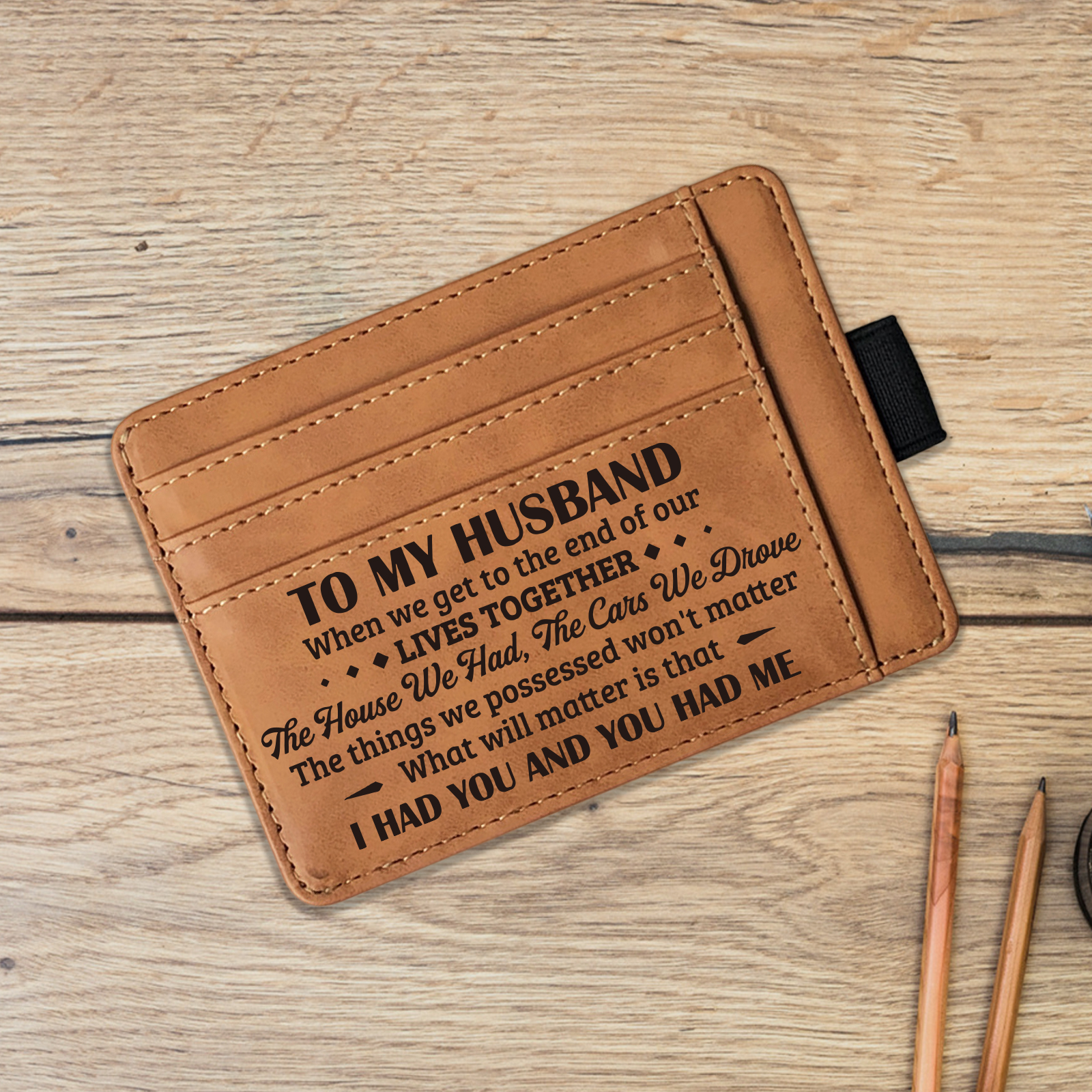 Leather Card Holder Minimalist Front Pocket Wallet, Gifts For Husband - Temu