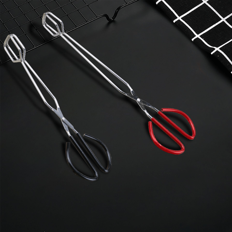 Grill Tongs for BBQ Charcoal clip Food Scissors 