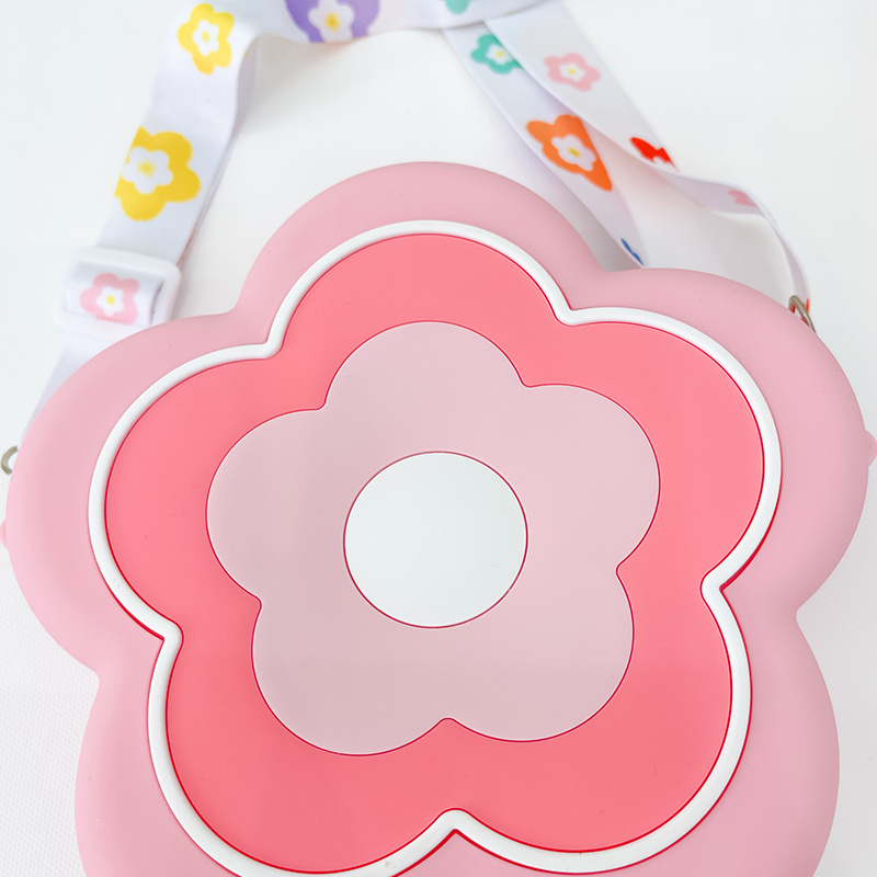 Flower Shaped Silicone Crossbody Bag Cartoon Summer Coin Purse Kawaii  Shoulder Bag For Girls Women, Shop Now For Limited-time Deals
