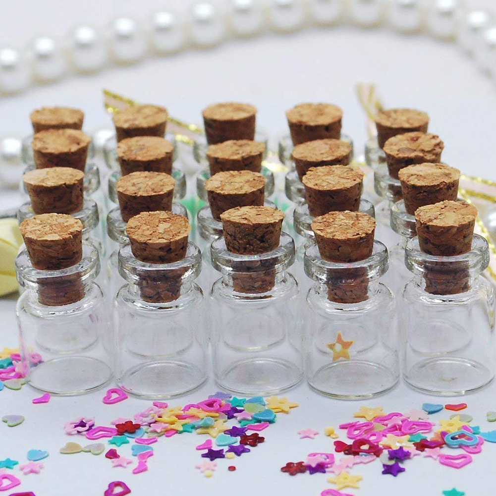 16*22mm Cute mini clear cork stopper glass bottles,little glass bottle –  Rosebeading Official