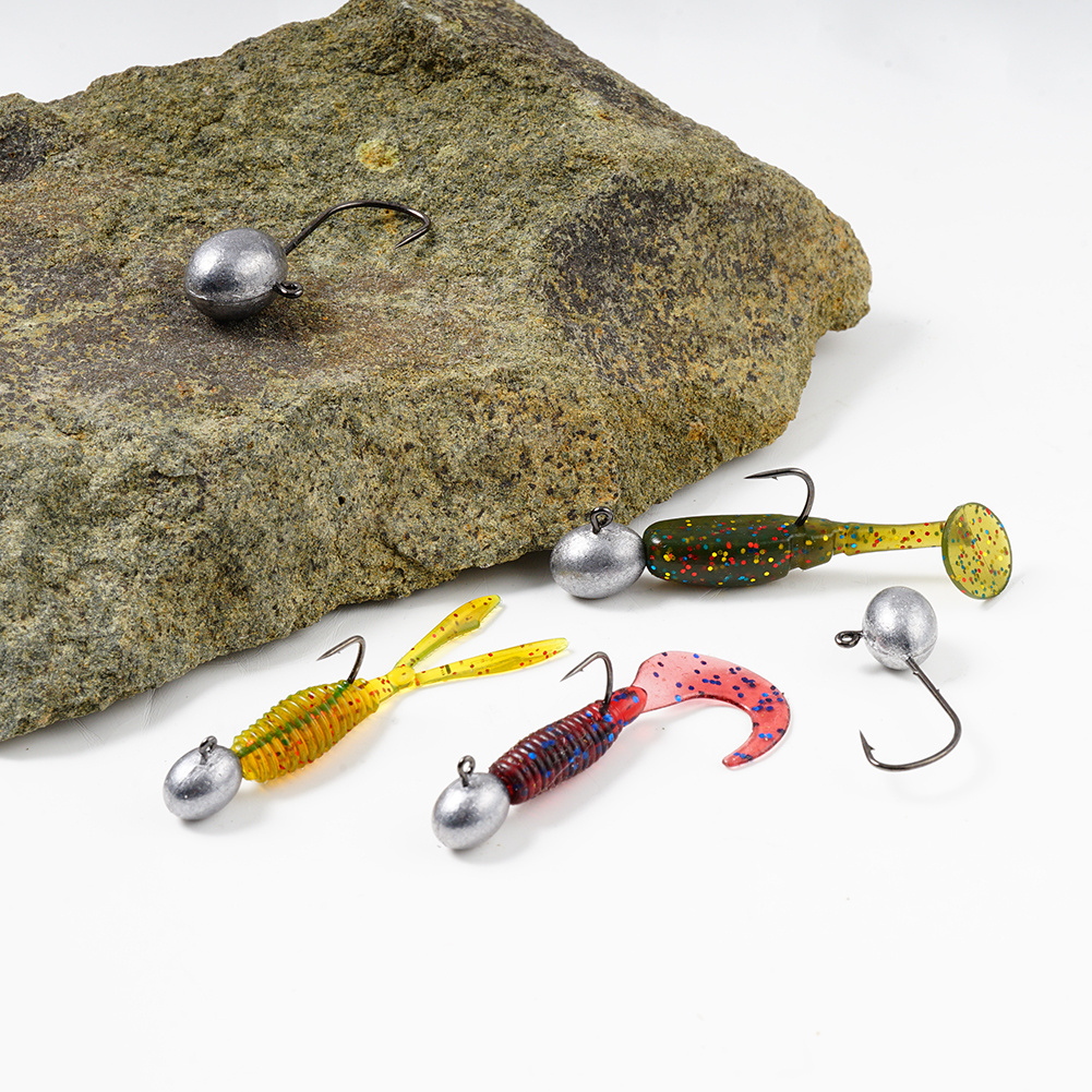 Worm Lures Jigging Lure Fish, Jig Head Hook Soft Lure