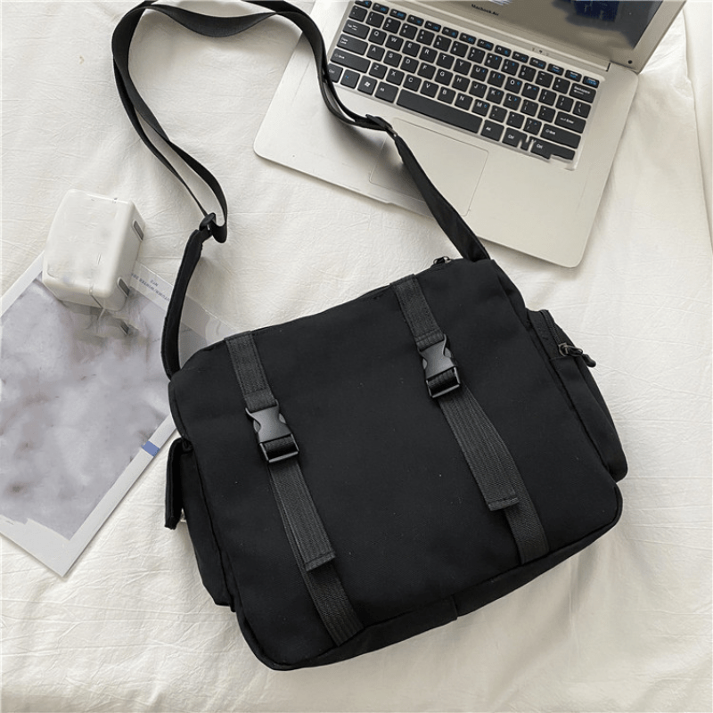 Canvas Messenger Bag Large Capacity Crossbody Bag