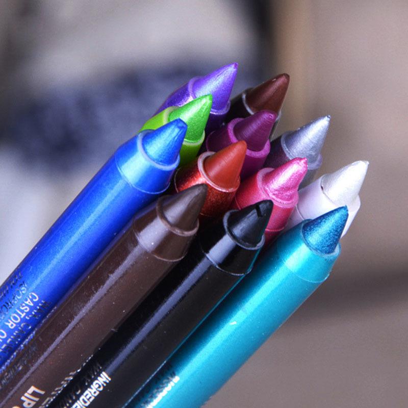 6-Color Metallic Smoky Eyeliner Pencil Set