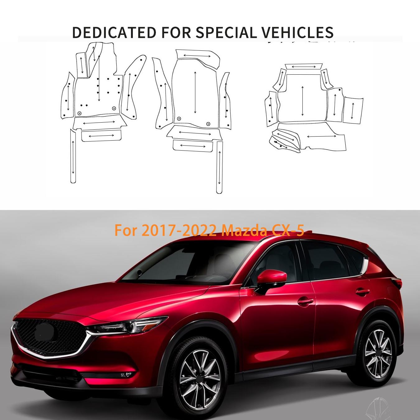  Tapis antidérapant Voiture pour Mazda pour CX5 2017
