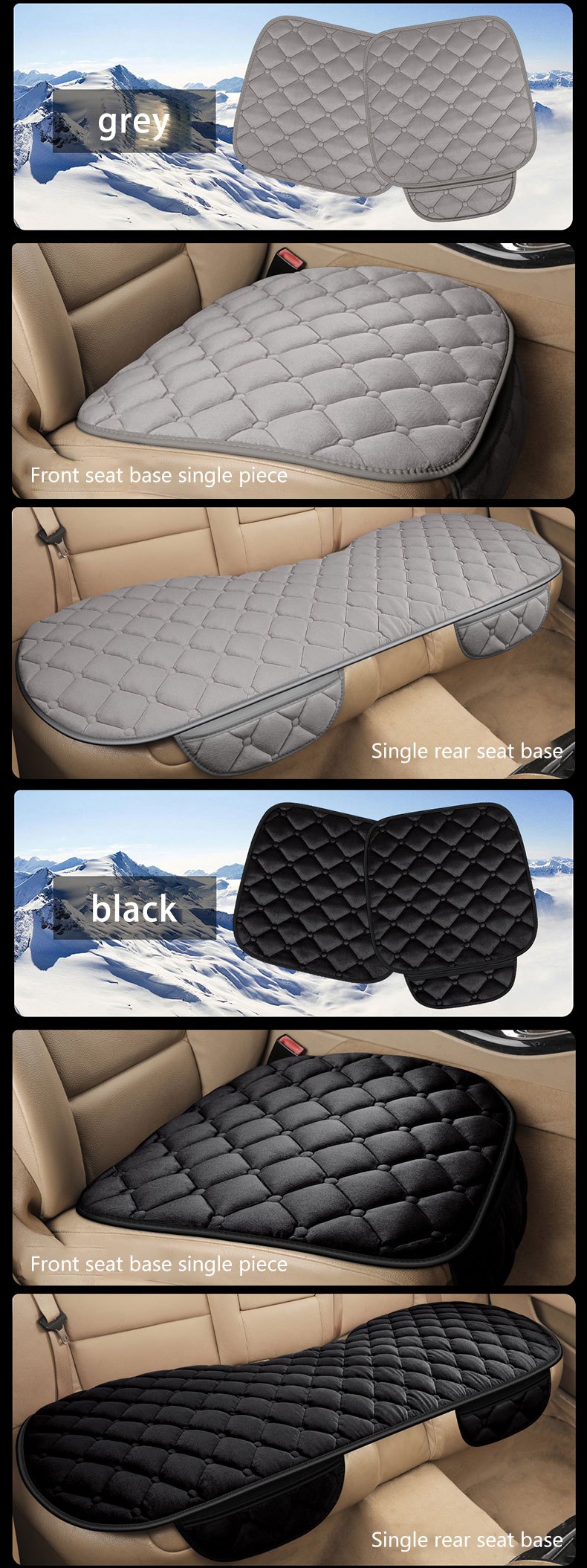 Autositzbezüge, Plüsch-Autositzkissen - Kaninchenplüsch, flauschiges  bequemes Pad, für Winter-Autositz